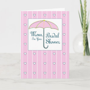 Invitation Maman, Bridal Shower Pink Umbrella