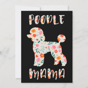 Invitation Maman Caniche Fleuriste Amoureux de Chien