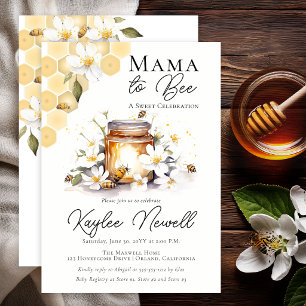 Invitation Maman de l'abeille Fête Prénatale de Bébé Honey Be