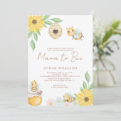 Invitation Maman devient sauvage Baby Shower pour Bébé Fleur (Debout devant)
