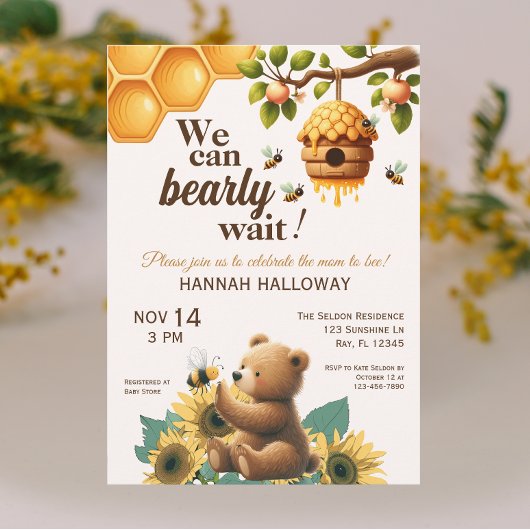 Invitation Maman doit être bébé Baby shower d'attente