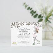 Invitation Maman Enceinte Sous Le Baby shower Des Parapluies (Debout devant)