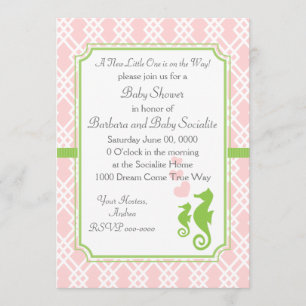 Invitation Maman et Baby Seahorse