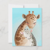Invitation Maman et bébé girafe | Cadeaux mignons pour Maman (Devant)
