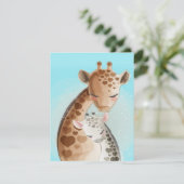 Invitation Maman et bébé girafe | Cadeaux mignons pour Maman (Debout devant)