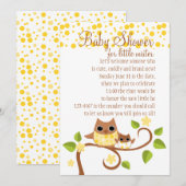 Invitation Maman et bébé hibou (Devant / Derrière)