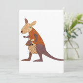 Invitation Maman et bébé Kangourou (Debout devant)