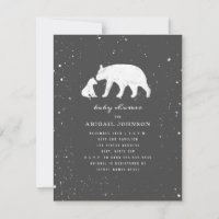 Maman et bébé Polar Ours Baby shower gris foncé
