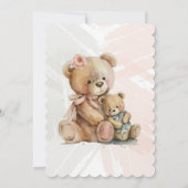 Invitation Maman et moi Teddy Bear Baby shower (Dos)