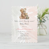 Invitation Maman et moi Teddy Bear Baby shower (Debout devant)