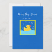 Invitation Maman et papa Rubber Ducky Baby shower Jeu (Dos)