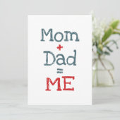 Invitation Maman et papa sont moi (Debout devant)