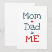 Invitation Maman et papa sont moi (Devant / Derrière)