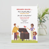 Invitation Maman fait la grillade (Debout devant)