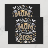 Invitation Maman fière d'une diplômée de 2026 (Devant / Derrière)