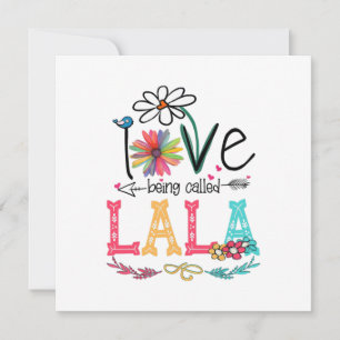 Invitation Maman J'aime Qu'on M'appelle Lala Tournesol Annive