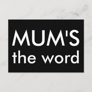 Invitation Maman le mot