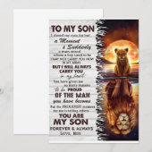 Invitation Maman Lionne À Mon Fils J'Ai Fermé Les Yeux  (Devant / Derrière)