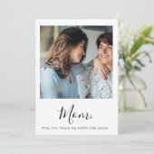 Invitation Maman, m'accompagneras-tu à l'autel Mère Mariée (Debout devant)