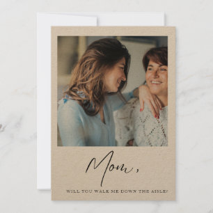 Invitation Maman M'accompagneras-Tu Down The Aisle Mariée