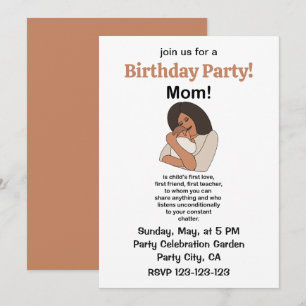 Invitation Maman Maman Mère Citation Anniversaire