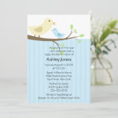 Invitation Maman mignonne Bird et baby shower de bébé (Debout devant)