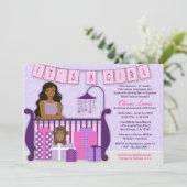 Invitation Maman moderne mignonne dans l'invitation de baby (Debout devant)