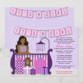 Invitation Maman moderne mignonne dans l'invitation de baby (Devant / Derrière)