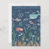 Invitation Maman ou papa jeu sous le Baby shower de la mer (Dos)