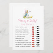 Invitation Maman ou papa Peter Rabbit Fille Baby shower Jeu (Devant / Derrière)