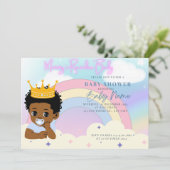 Invitation Maman Rainbow Baby Boy (Debout devant)