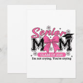 Invitation Maman senior de la promotion 2025 Je ne pleure pas (Devant / Derrière)