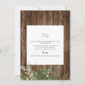 Invitation Maman-to-be Photo Baby shower rustique (Dos)