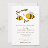 Invitation Maman to Bee Baby shower Cute Kawaii Neutral (Devant)