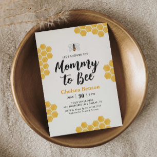 Invitation Maman to Bee Bumblebee Baby shower