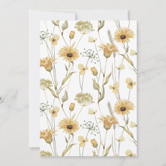 Invitation Maman to Bee Chamomile & Daisies Baby shower par c (Dos)