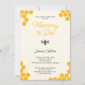 Invitation Maman to Bee Genre Neutre Mignonne Yellow Honeypeb (Devant)