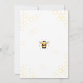 Invitation Maman to Bee Honey Baby shower neutre pour les fem (Dos)