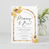 Invitation Maman to Bee Honey Fleur sauvage Baby shower (Debout devant)