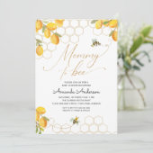 Invitation Maman To Bee Lemons Parties scintillant Honeypeb B (Debout devant)