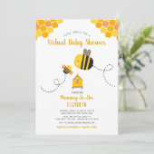 Invitation Maman to Bee Virtual Sweet Cute Kawaii Baby shower (Debout devant)