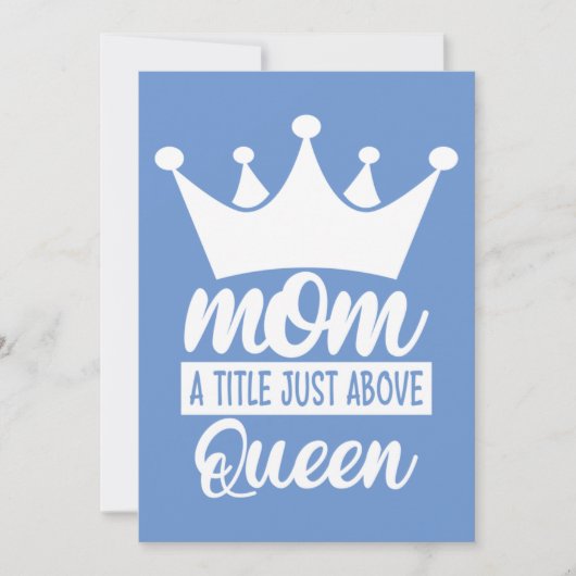 Invitation Maman Un Titre Juste Au-Dessus Du Queen Classic (Devant)