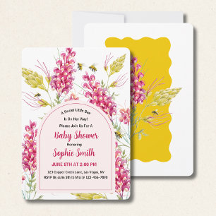 Invitation Maman va être une petite abeille douce