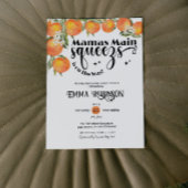 Invitation Mamas Baby shower principal Squeeze Orange Aquarel