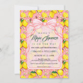 Invitation Mama's Main Squeeze Pink Bow Summer Baby Shower (Devant)