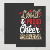 Invitation Mamie de Cheer Plus Grand Fan Impression Léopard E (Devant / Derrière)