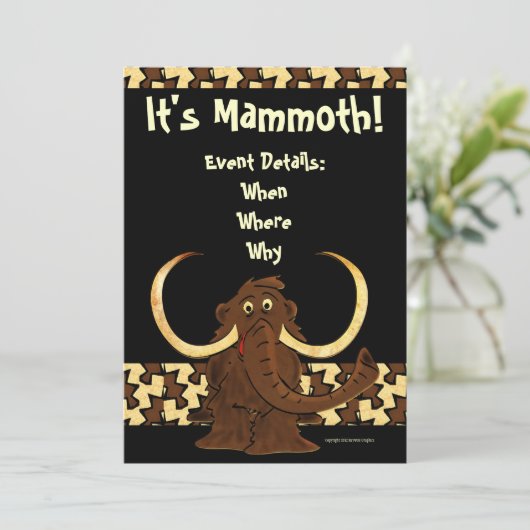 Invitation Mammoth de Wooly (Debout devant)