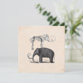 Invitation Mammoth laineux Bon temps Garçons fête d'anniversa (Debout devant)