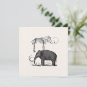 Invitation Mammoth laineux Bon temps Garçons fête d'anniversa (Debout devant)