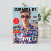 Invitation Man Cover Magazine Personnaliser le design (Debout devant)